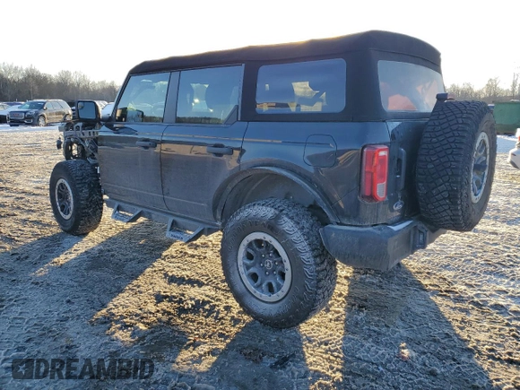 2022 Ford Bronco with VIN 1FMEE5DP9NLB55644, listed as a Copart auction lot 42320845 with 27,169 mi miles and Salvage Title. Bid and sale history available at DreamBid. Image 2.