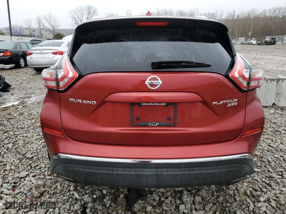 2015 Nissan Murano Platinum with VIN 5N1AZ2MH3FN265735, listed as a Copart auction lot 42741965 with 148,152 mi miles and Salvage Title. Bid and sale history available at carsss.com. Image 6.