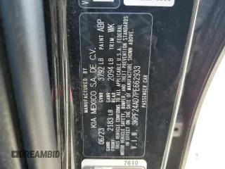 2023 Kia Forte LXS with VIN 3KPF24AD7PE662933, listed as a Copart auction lot 52114015 with 14,815 mi miles and Salvage Title. Bid and sale history available at carsss.com. Image 13.
