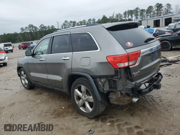 2013 Jeep Grand Cherokee Overland with VIN 1C4RJFCT7DC522416, listed as a Copart auction lot 44614375 with 170,786 mi miles and Salvage Title. Bid and sale history available at carsss.com. Image 2.