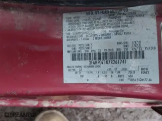 2007 Ford Fusion SE with VIN 3FAHP07107R261741, listed as a IAAI auction lot 41485904 with 210,512 mi miles. Bid and sale history available at carsss.com. Image 9.