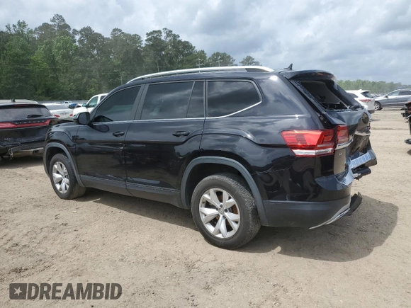 2019 Volkswagen Atlas SE with VIN 1V2DR2CA7KC605849, listed as a Copart auction lot 55557865 with 74,410 mi miles and Salvage title. Bid and sale history available at DreamBid. Image 2.