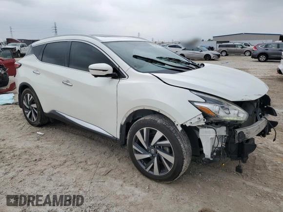 2018 Nissan Murano SV with VIN 5N1AZ2MG4JN186509, listed as a Copart auction lot 50427185 with 84,359 mi miles and Salvage Title. Bid and sale history available at DreamBid. Image 4.