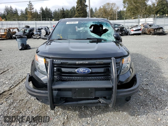 2014 Ford Utility Police Interceptor with VIN 1FM5K8AR9EGB91181, listed as a Copart auction lot 75281004 with 129,457 mi miles and Salvage Title. Bid and sale history available at carsss.com. Image 5.