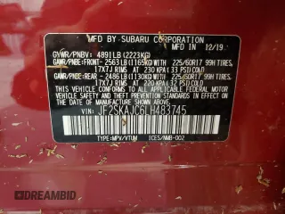 2020 Subaru Forester Premium with VIN JF2SKAJC6LH483745, listed as a Copart auction lot 55135545 with 51,015 mi miles and Salvage title. Bid and sale history available at DreamBid. Image 13.