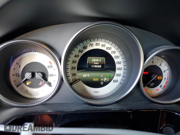 2014 Mercedes-Benz E 350 Luxury with VIN WDDHH8JB4EA899799, listed as a Copart auction lot 50536635 with 114,668 mi miles and Salvage Title. Bid and sale history available at DreamBid. Image 9.