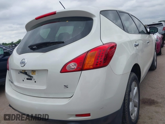 2009 Nissan Murano S with VIN JN8AZ18UX9W105618, listed as a IAAI auction lot 42028450 with 80,177 mi miles. Bid and sale history available at carsss.com. Image 4.