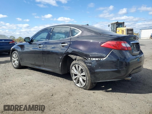 2013 Infiniti M37 with VIN JN1BY1AR0DM605108, listed as a Copart auction lot 75910244 with 94,284 mi miles and Salvage Title. Bid and sale history available at carsss.com. Image 2.