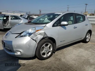 2013 Nissan LEAF S with VIN 1N4AZ0CP9DC409014, listed as a Copart auction lot 64129135 with 66,526 mi miles and Salvage title. Bid and sale history available at DreamBid. Image 1.