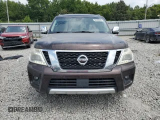 2017 Nissan Armada SV with VIN JN8AY2ND2H9005734, listed as a Copart auction lot 66309634 with 112,585 mi miles and Salvage Title. Bid and sale history available at carsss.com. Image 5.