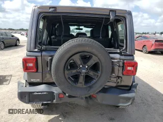 2020 Jeep Wrangler Unlimited Sahara High Altitude with VIN 1C4HJXEG6LW286324, listed as a Copart auction lot 45111415 with 46,984 mi miles and Non repairable. Bid and sale history available at DreamBid. Image 6.