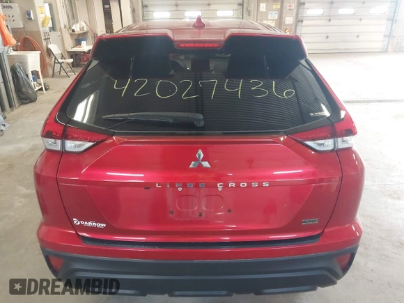 2022 Mitsubishi Eclipse Cross LE with VIN JA4ATVAA3NZ042272, listed as a IAAI auction lot 42027436 with 14,418 mi miles and . Bid and sale history available at DreamBid. Image 16.
