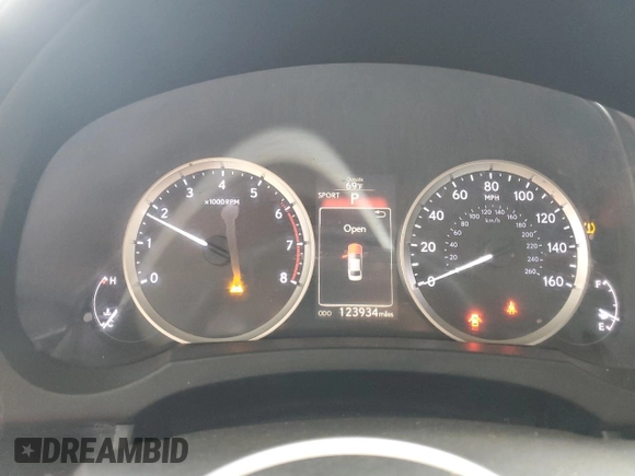 2016 Lexus IS 200t with VIN JTHBA1D20G5037648, listed as a Copart auction lot 59550705 with 123,934 mi miles and Clean title. Bid and sale history available at DreamBid. Image 9.