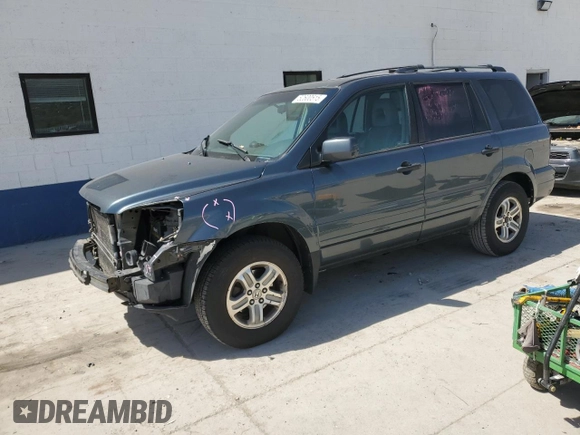 2005 Honda Pilot EX-L with VIN 5FNYF18525B038846, listed as a Copart auction lot 52600515 with 199,683 mi miles and Salvage Title. Bid and sale history available at carsss.com. Image 1.