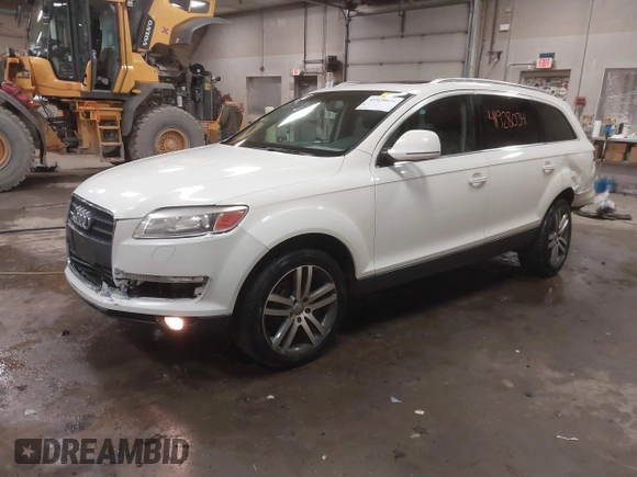 2007 Audi Q7 Premium with VIN WA1BY74L37D058938, listed as a IAAI auction lot 41928034 with 163,779 mi miles and . Bid and sale history available at DreamBid. Image 17.