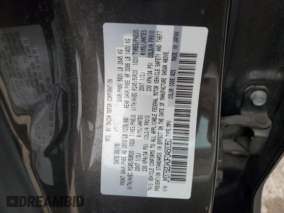 2015 Mazda CX-9 Grand Touring z VIN JM3TB2DA0F0468350, wystawiony jako Copart lot #61545095 z przebiegiem 154 050 mil mil oraz Szkoda całkowita • Salvage title. Historia ofert i sprzedaży dostępna na DreamBid. Obrazek 13.