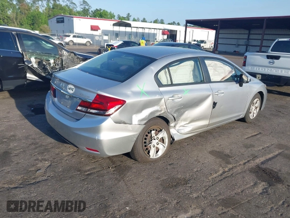 2014 Honda Civic Sedan LX with VIN 19XFB2F5XEE062023, listed as a IAAI auction lot 41956042 with 60,095 mi miles. Bid and sale history available at carsss.com. Image 4.
