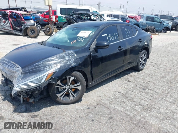 2020 Nissan Sentra SV with VIN 3N1AB8CV2LY220192, listed as a IAAI auction lot 41931721 with 37,621 mi miles. Bid and sale history available at carsss.com. Image 20.