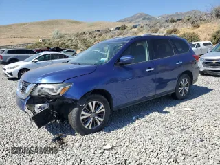 2019 Nissan Pathfinder S z VIN 5N1DR2MM6KC592579, wystawiony jako Copart lot #63622475 z przebiegiem 150 248 mil mil oraz Szkoda całkowita • Salvage title. Historia ofert i sprzedaży dostępna na DreamBid. Obrazek 1.