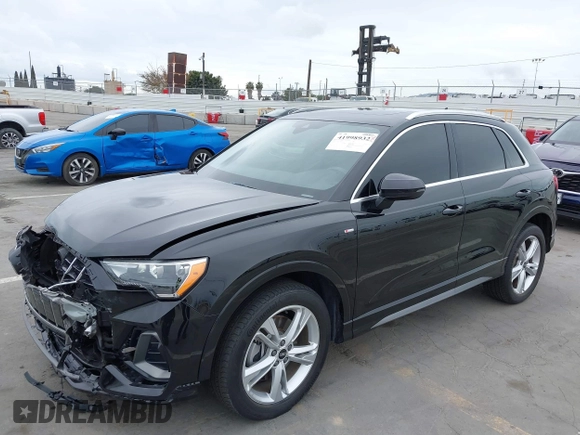 2021 Audi Q3 S line Premium with VIN WA1DECF37M1017457, listed as a IAAI auction lot 41998932 with 28,716 mi miles and . Bid and sale history available at DreamBid. Image 18.