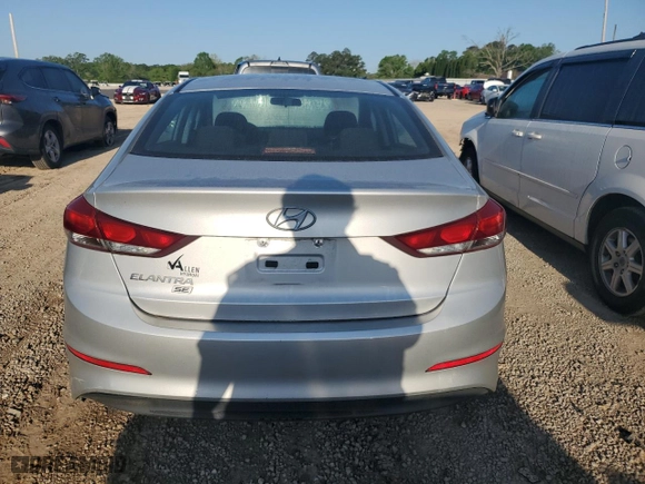 2018 Hyundai Elantra SE with VIN 5NPD74LF8JH351800, listed as a Copart auction lot 51924545 with 80,044 mi miles and Salvage Title. Bid and sale history available at carsss.com. Image 6.