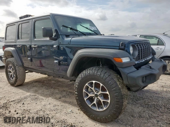 2025 Jeep Wrangler Sport with VIN 1C4PJXDN1SW508861, listed as a Copart auction lot 64277535 with Not provided miles and Salvage title. Bid and sale history available at DreamBid. Image 4.
