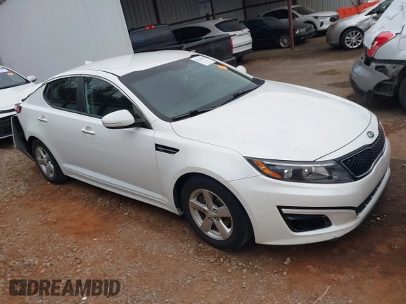 2015 Kia Optima LX with VIN KNAGM4A74F5587415, listed as a IAAI auction lot 41184428 with 128,549 mi miles. Bid and sale history available at carsss.com. Image 13.