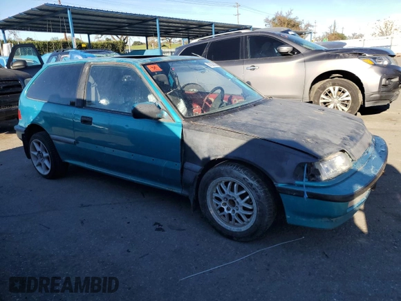 1991 Honda Civic z VIN 2HGED7366MH518166, wystawiony jako Copart lot #87556605 z przebiegiem Nie podano mil oraz Szkoda całkowita • Salvage title. Historia ofert i sprzedaży dostępna na DreamBid. Obrazek 4.
