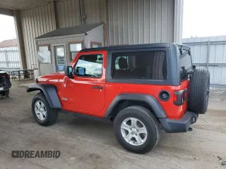 2020 Jeep Wrangler Sport S with VIN 1C4GJXAG4LW174753, listed as a Copart auction lot 52050005 with 45,056 mi miles and Salvage title. Bid and sale history available at DreamBid. Image 2.