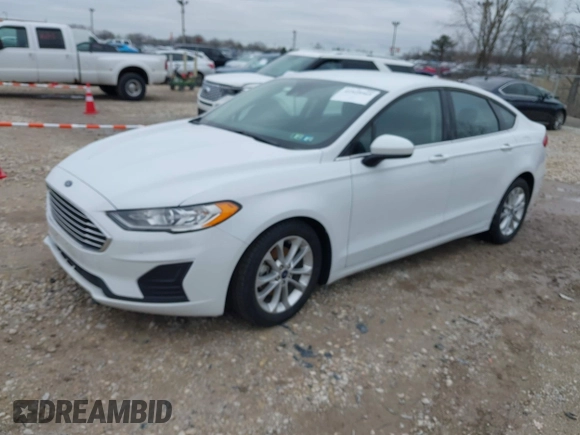 2019 Ford Fusion SE with VIN 3FA6P0H74KR278299, listed as a IAAI auction lot 41929565 with 53,425 mi miles. Bid and sale history available at carsss.com. Image 2.