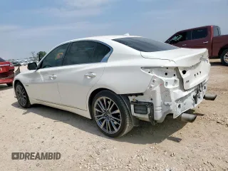 2020 Infiniti Q50 Red Sport 400 with VIN JN1FV7AR1LM660114, listed as a Copart auction lot 55658965 with 28,318 mi miles and Salvage title. Bid and sale history available at DreamBid. Image 2.