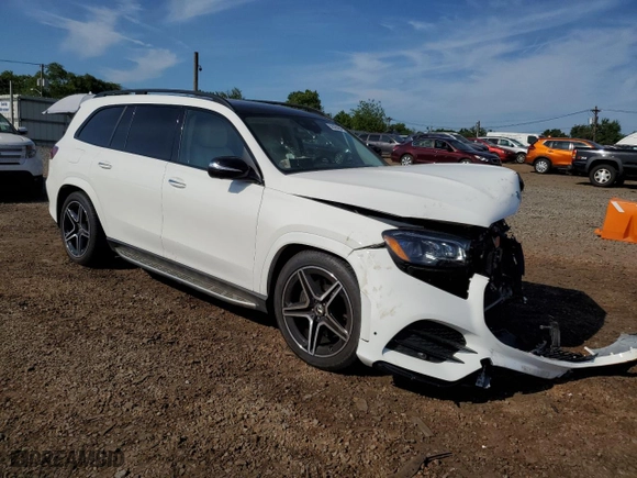 2022 Mercedes-Benz GLS with VIN 4JGFF5KE6NA604308, listed as a Copart auction lot 59585654 with 36,369 mi miles and Salvage Title. Bid and sale history available at carsss.com. Image 4.