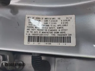2013 Honda Accord LX z VIN 1HGCR2F32DA124787, wystawiony jako IAAI lot #41902262 z przebiegiem 122 803 mil mil oraz . Historia ofert i sprzedaży dostępna na DreamBid. Obrazek 9.