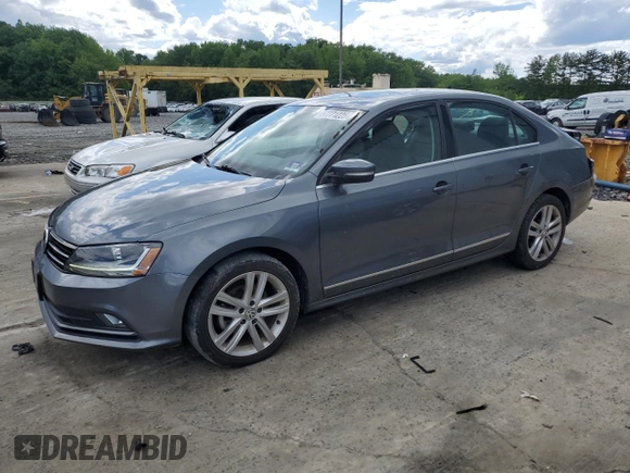 2017 Volkswagen Jetta SEL z VIN 3VWL17AJ6HM392174, wystawiony jako Copart lot #57771225 z przebiegiem 31 148 mil mil oraz Szkoda całkowita • Salvage title. Historia ofert i sprzedaży dostępna na DreamBid. Obrazek 1.