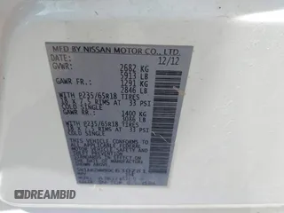 2013 Nissan Pathfinder S with VIN 5N1AR2MM9DC630781, listed as a IAAI auction lot 42170854 with 200,298 mi miles. Bid and sale history available at carsss.com. Image 9.