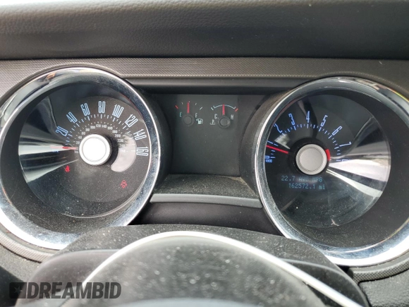 2012 Ford Mustang V6 with VIN 1ZVBP8EMXC5218384, listed as a Copart auction lot 58591915 with 162,572 mi miles and Salvage title. Bid and sale history available at DreamBid. Image 9.