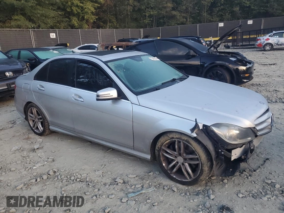 2013 Mercedes-Benz C 300 Sport with VIN WDDGF8AB5DA835769, listed as a Copart auction lot 75489344 with 124,824 mi miles and Salvage Title. Bid and sale history available at DreamBid. Image 4.