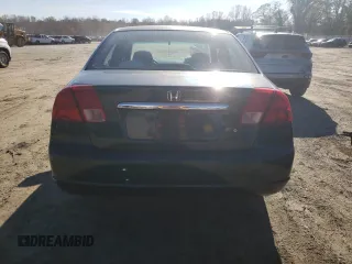 2001 Honda Civic DX with VIN 2HGES16231H525518, listed as a Copart auction lot 80612734 with 185,661 mi miles and Salvage Title. Bid and sale history available at carsss.com. Image 6.