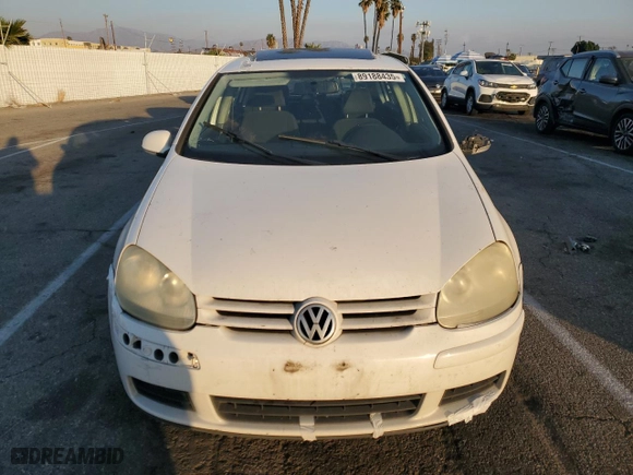 2009 Volkswagen Rabbit S with VIN WVWDB71KX9W028483, listed as a Copart auction lot 89188435 with 156,605 mi miles and Salvage Title. Bid and sale history available at carsss.com. Image 5.