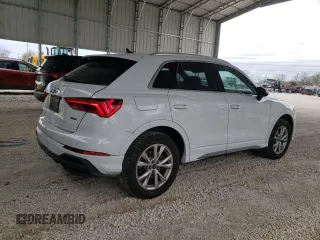 2023 Audi Q3 S line Premium with VIN WA1DECF31P1104632, listed as a Copart auction lot 50983105 with 17,579 mi miles and Salvage title. Bid and sale history available at DreamBid. Image 3.