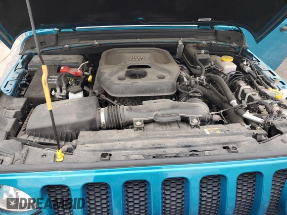 2020 Jeep Wrangler Sport S with VIN 1C4GJXAN3LW202881, listed as a Copart auction lot 53706335 with 47,743 mi miles and Salvage title. Bid and sale history available at DreamBid. Image 12.