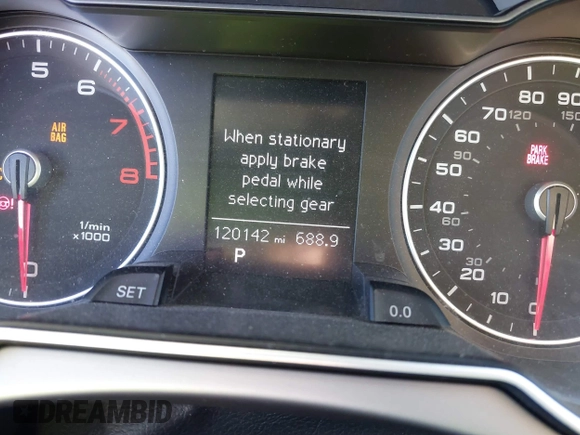2014 Audi A4 Premium with VIN WAUAFAFL9EN024282, listed as a IAAI auction lot 41653451 with 120,142 mi miles. Bid and sale history available at carsss.com. Image 7.