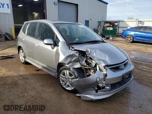 2007 Honda Fit Sport with VIN JHMGD38637S012380, listed as a Copart auction lot 48579455 with 149,907 mi miles and Salvage Title. Bid and sale history available at carsss.com. Image 4.