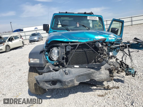 2020 Jeep Wrangler Unlimited Sport S with VIN 1C4HJXDN9LW232595, listed as a Copart auction lot 48802085 with Not provided miles and Non repairable. Bid and sale history available at DreamBid. Image 5.