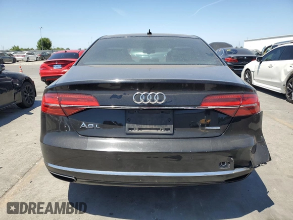 2016 Audi A8 3.0T with VIN WAU34AFD8GN004633, listed as a Copart auction lot 61692955 with 155,405 mi miles and Salvage title. Bid and sale history available at DreamBid. Image 6.
