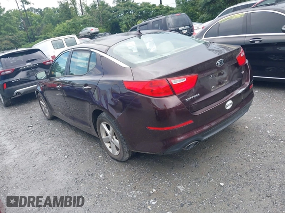 2014 Kia Optima LX with VIN 5XXGM4A70EG260667, listed as a IAAI auction lot 42531882 with 147,829 mi miles and . Bid and sale history available at DreamBid. Image 3.