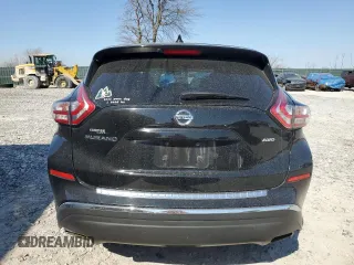 2017 Nissan Murano S with VIN 5N1AZ2MH2HN166245, listed as a Copart auction lot 47390505 with 71,371 mi miles and Salvage Title. Bid and sale history available at carsss.com. Image 6.