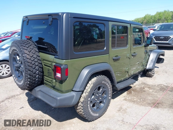 2023 Jeep Wrangler Sport S with VIN 1C4HJXDN0PW695795, listed as a IAAI auction lot 41974691 with 32,734 mi miles and . Bid and sale history available at DreamBid. Image 4.