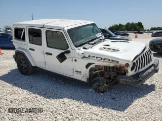 2018 Jeep Wrangler Unlimited Sahara with VIN 1C4HJXEG5JW294430, listed as a Copart auction lot 52487495 with 86,609 mi miles and Salvage title. Bid and sale history available at DreamBid. Image 4.