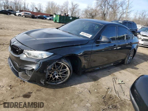 2017 BMW M3 with VIN WBS8M9C51H5G83484, listed as a Copart auction lot 46678444 with 71,683 mi miles. Bid and sale history available at carsss.com. Image 1.